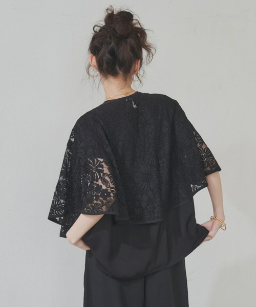 manana suerte（マニャーナスエルテ）の「ヴィンテージレースケープ（ベスト・レディース・ベージュ/ブラック・FREE）」の7枚目の写真