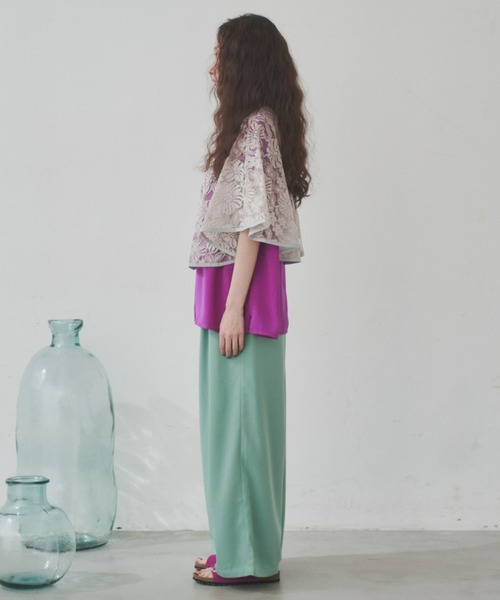 manana suerte（マニャーナスエルテ）の「ヴィンテージレースケープ（ベスト・レディース・ベージュ/ブラック・FREE）」の21枚目の写真