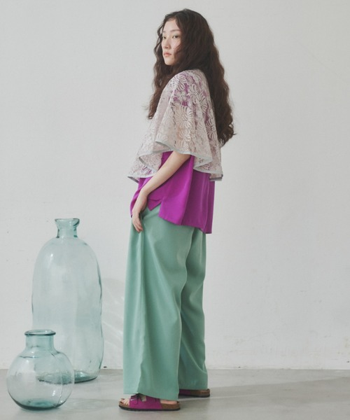 manana suerte（マニャーナスエルテ）の「ヴィンテージレースケープ（ベスト・レディース・ベージュ/ブラック・FREE）」の19枚目の写真