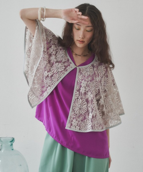 manana suerte（マニャーナスエルテ）の「ヴィンテージレースケープ（ベスト・レディース・ベージュ/ブラック・FREE）」の14枚目の写真