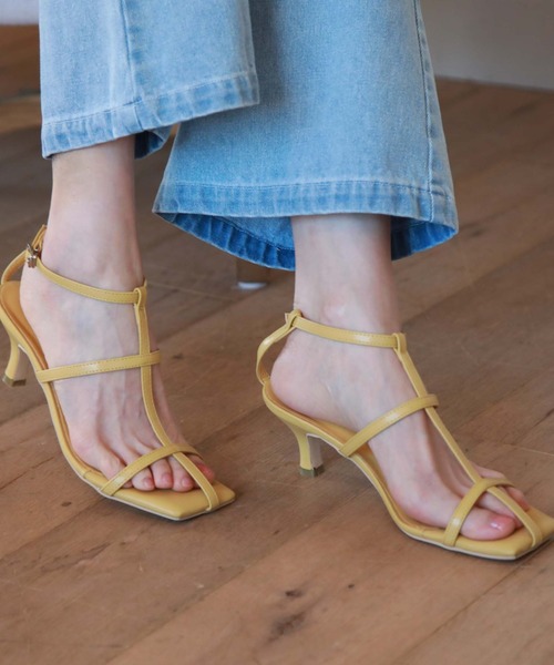 archives(アルシーヴ)の「ヒールラインサンダル(サンダル・レディース・イエロー/ブラック/アイボリー・SMALL/MEDIUM)」の20枚目の写真