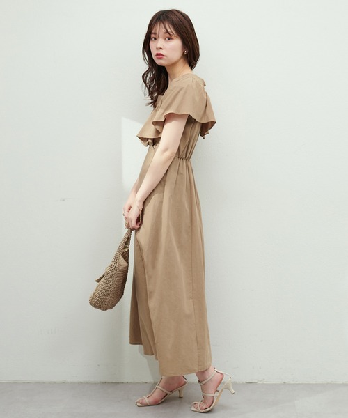 natural couture（ナチュラルクチュール）の「ギャザーフリル大人ガーリーワンピース（ワンピース・レディース・ブラック/ラベンダー/その他1/その他2/ベージュ・MEDIUM/LARGE）」の21枚目の写真