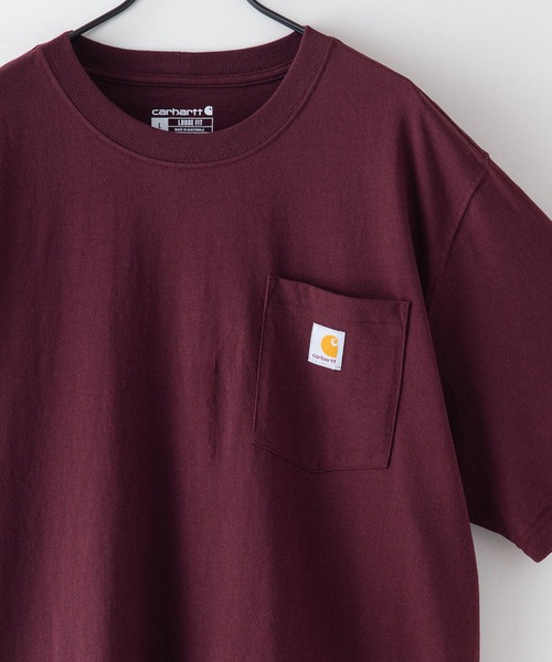 Carhartt(カーハート)の「【Carhartt/カーハート】K87 Pocket Short Sleeve ポケット 半袖 Tシャツ メンズ レディース ポケットT ビッグシルエット ゆったり オーバーサイズ ルーズフィット(Tシャツ/カットソー・メンズ・スミクロ/杢グレー/ダークグリーン/サンドベージュ/ホワイト/ブルー系その他/ワイン/ネイビー/ブラック/チャコールグレー・LARGE/MEDIUM/X-LARGE/SMALL)」の10枚目の写真
