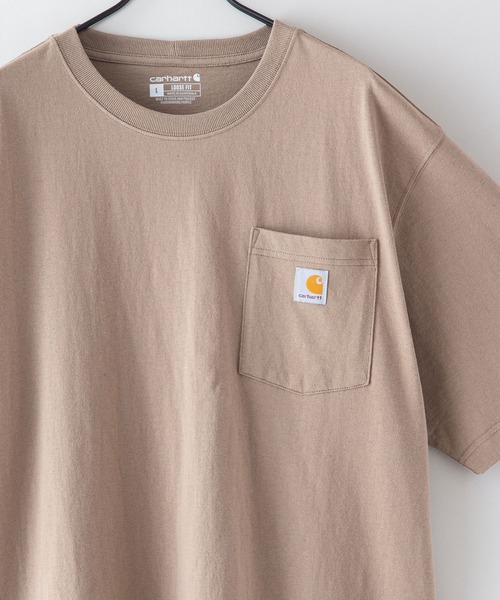 Carhartt(カーハート)の「【Carhartt/カーハート】K87 Pocket Short Sleeve ポケット 半袖 Tシャツ メンズ レディース ポケットT ビッグシルエット ゆったり オーバーサイズ ルーズフィット(Tシャツ/カットソー・メンズ・スミクロ/杢グレー/ダークグリーン/サンドベージュ/ホワイト/ブルー系その他/ワイン/ネイビー/ブラック/チャコールグレー・LARGE/MEDIUM/X-LARGE/SMALL)」の7枚目の写真