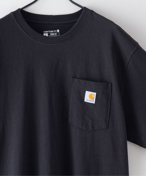 Carhartt(カーハート)の「【Carhartt/カーハート】K87 Pocket Short Sleeve ポケット 半袖 Tシャツ メンズ レディース ポケットT ビッグシルエット ゆったり オーバーサイズ ルーズフィット(Tシャツ/カットソー・メンズ・スミクロ/杢グレー/ダークグリーン/サンドベージュ/ホワイト/ブルー系その他/ワイン/ネイビー/ブラック/チャコールグレー・LARGE/MEDIUM/X-LARGE/SMALL)」の3枚目の写真