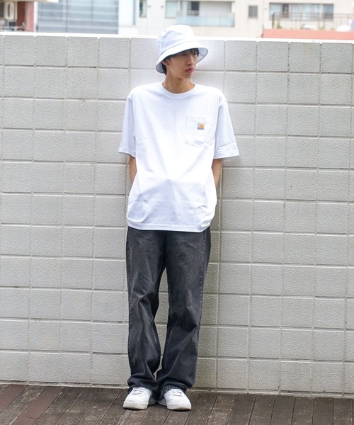 Carhartt(カーハート)の「【Carhartt/カーハート】K87 Pocket Short Sleeve ポケット 半袖 Tシャツ メンズ レディース ポケットT ビッグシルエット ゆったり オーバーサイズ ルーズフィット(Tシャツ/カットソー・メンズ・スミクロ/杢グレー/ダークグリーン/サンドベージュ/ホワイト/ブルー系その他/ワイン/ネイビー/ブラック/チャコールグレー・LARGE/MEDIUM/X-LARGE/SMALL)」の11枚目の写真
