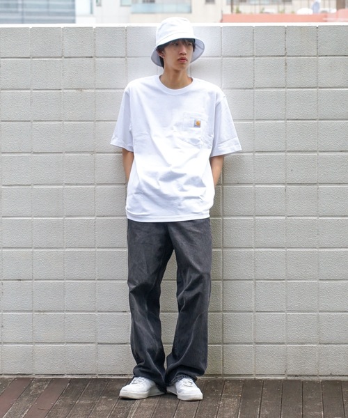 Carhartt(カーハート)の「【Carhartt/カーハート】K87 Pocket Short Sleeve ポケット 半袖 Tシャツ メンズ レディース ポケットT ビッグシルエット ゆったり オーバーサイズ ルーズフィット(Tシャツ/カットソー・メンズ・スミクロ/杢グレー/ダークグリーン/サンドベージュ/ホワイト/ブルー系その他/ワイン/ネイビー/ブラック/チャコールグレー・LARGE/MEDIUM/X-LARGE/SMALL)」の12枚目の写真