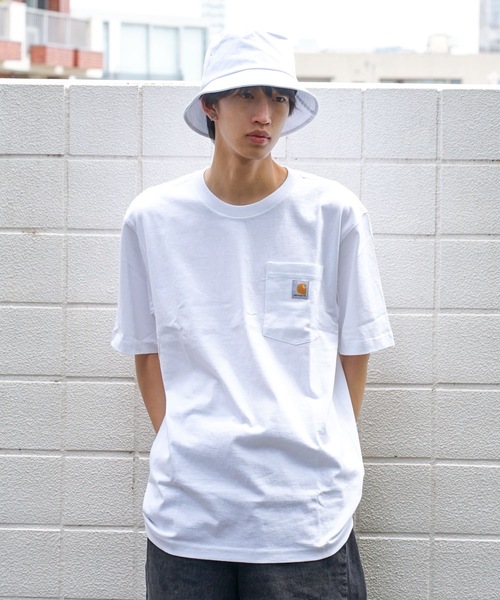 Carhartt(カーハート)の「【Carhartt/カーハート】K87 Pocket Short Sleeve ポケット 半袖 Tシャツ メンズ レディース ポケットT ビッグシルエット ゆったり オーバーサイズ ルーズフィット(Tシャツ/カットソー・メンズ・スミクロ/杢グレー/ダークグリーン/サンドベージュ/ホワイト/ブルー系その他/ワイン/ネイビー/ブラック/チャコールグレー・LARGE/MEDIUM/X-LARGE/SMALL)」の13枚目の写真