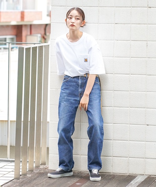 Carhartt(カーハート)の「【Carhartt/カーハート】K87 Pocket Short Sleeve ポケット 半袖 Tシャツ メンズ レディース ポケットT ビッグシルエット ゆったり オーバーサイズ ルーズフィット(Tシャツ/カットソー・メンズ・スミクロ/杢グレー/ダークグリーン/サンドベージュ/ホワイト/ブルー系その他/ワイン/ネイビー/ブラック/チャコールグレー・LARGE/MEDIUM/X-LARGE/SMALL)」の16枚目の写真