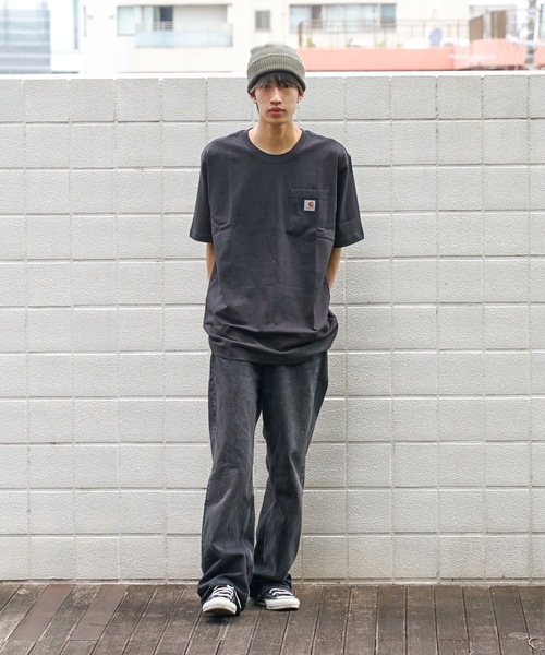 Carhartt(カーハート)の「【Carhartt/カーハート】K87 Pocket Short Sleeve ポケット 半袖 Tシャツ メンズ レディース ポケットT ビッグシルエット ゆったり オーバーサイズ ルーズフィット(Tシャツ/カットソー・メンズ・スミクロ/杢グレー/ダークグリーン/サンドベージュ/ホワイト/ブルー系その他/ワイン/ネイビー/ブラック/チャコールグレー・LARGE/MEDIUM/X-LARGE/SMALL)」の19枚目の写真