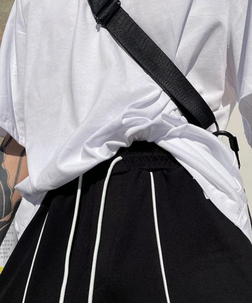 SEN TOKYO(セントーキョー)の「バイカラーライン ワイドスウェットパンツ ユニセックス(スウェットパンツ・メンズ・グリーン/ブラック・M/L)」の8枚目の写真