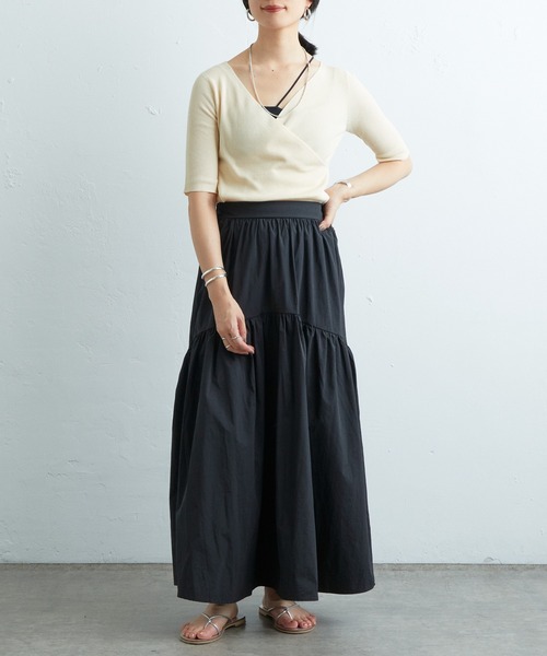 SHENERY（シーナリー）の「2WAYカシュクールニットプルオーバー（ニット/セーター・レディース・ピンク/アイボリー/ブラック・FREE）」の14枚目の写真