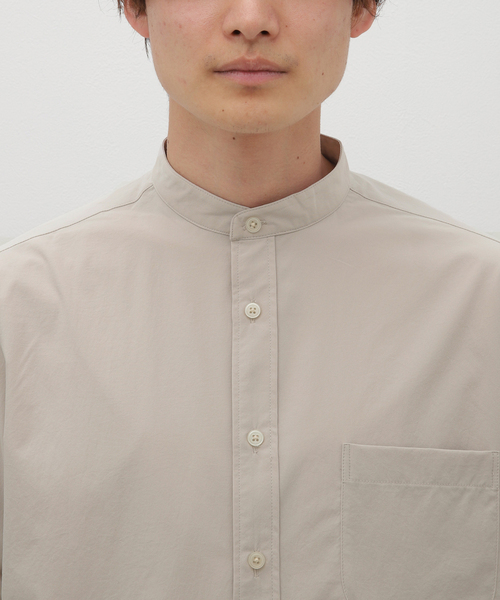 B.C STOCK(ベーセーストック)の「REGULAR バンドカラー半袖シャツ(シャツ/ブラウス・メンズ・ホワイト/グリーン/ベージュ/ブラック・SMALL/MEDIUM/LARGE)」の12枚目の写真