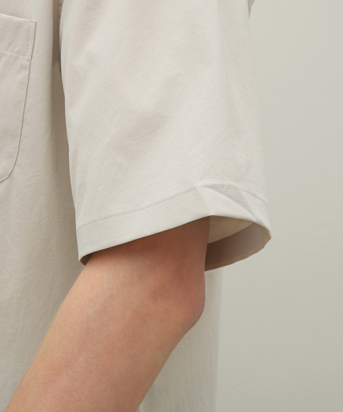 B.C STOCK(ベーセーストック)の「REGULAR バンドカラー半袖シャツ(シャツ/ブラウス・メンズ・ホワイト/グリーン/ベージュ/ブラック・SMALL/MEDIUM/LARGE)」の15枚目の写真