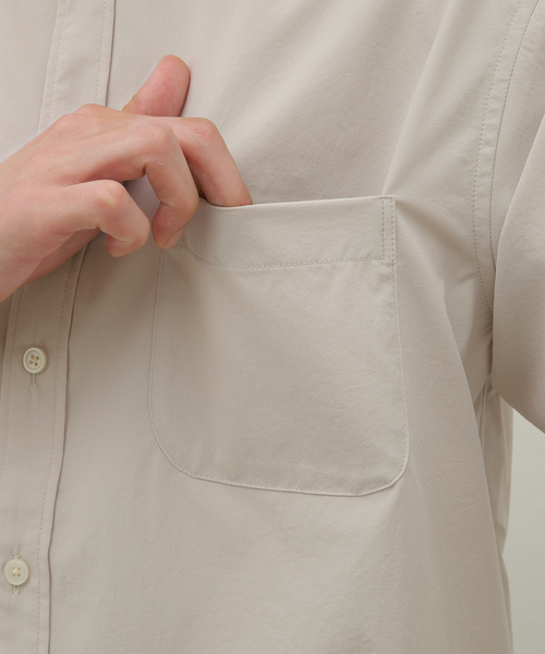 B.C STOCK(ベーセーストック)の「REGULAR バンドカラー半袖シャツ(シャツ/ブラウス・メンズ・ホワイト/グリーン/ベージュ/ブラック・SMALL/MEDIUM/LARGE)」の16枚目の写真