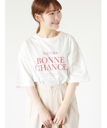 ehka sopo | フレンチロゴプリントTシャツ(Tシャツ/カットソー)