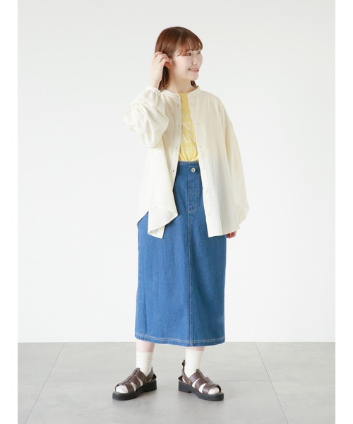 ehka sopo（エヘカソポ）の「フレンチロゴプリントTシャツ（Tシャツ/カットソー・レディース・ブラック/オフホワイト/イエロー/ピンク・ﾌﾘ-）」の10枚目の写真