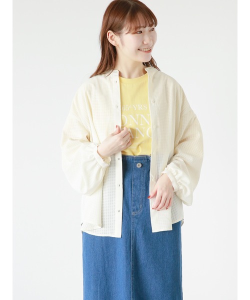 ehka sopo（エヘカソポ）の「フレンチロゴプリントTシャツ（Tシャツ/カットソー・レディース・ブラック/オフホワイト/イエロー/ピンク・ﾌﾘ-）」の13枚目の写真