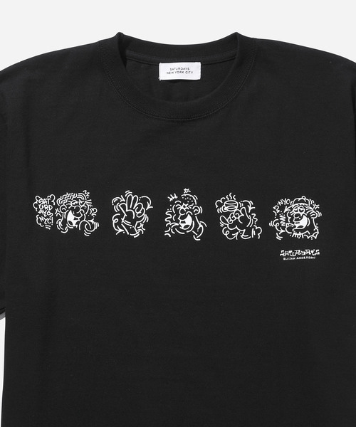Saturdays NYC(サタデーズ ニューヨークシティ )の「Wall Art S/S Tee(Tシャツ/カットソー・メンズ・ホワイト/ブラック・L/M/S/XL/XXL)」の4枚目の写真