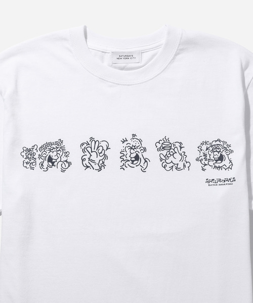 Saturdays NYC(サタデーズ ニューヨークシティ )の「Wall Art S/S Tee(Tシャツ/カットソー・メンズ・ホワイト/ブラック・L/M/S/XL/XXL)」の5枚目の写真