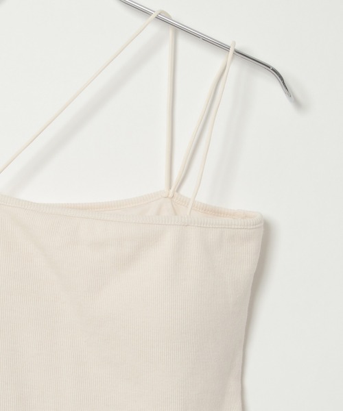 notch.（ノッチ）の「カップ付きベアキャミソール（キャミソール・レディース・オフホワイト/ブラック・M）」の15枚目の写真