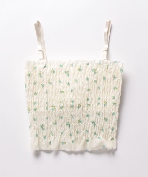 【極美品】D＆G ディーアンドジー　花柄フリルキャミソール　バックジップ 楽天市場】花柄 フリル 春 インナー 切替 ホワイト カップ付き きれい