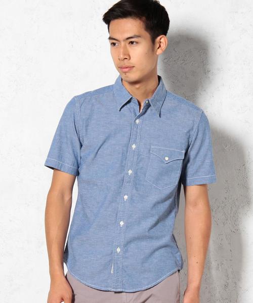 green label relaxing(グリーンレーベルリラクシング)の「KAPOC/CHAMB REG S/S シャツ◆(シャツ/ブラウス・メンズ・ブラック/ロイヤルブルー・X-LARGE/LARGE/MEDIUM/SMALL)」の2枚目の写真