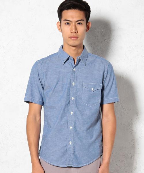 green label relaxing(グリーンレーベルリラクシング)の「KAPOC/CHAMB REG S/S シャツ◆(シャツ/ブラウス・メンズ・ブラック/ロイヤルブルー・X-LARGE/LARGE/MEDIUM/SMALL)」の11枚目の写真