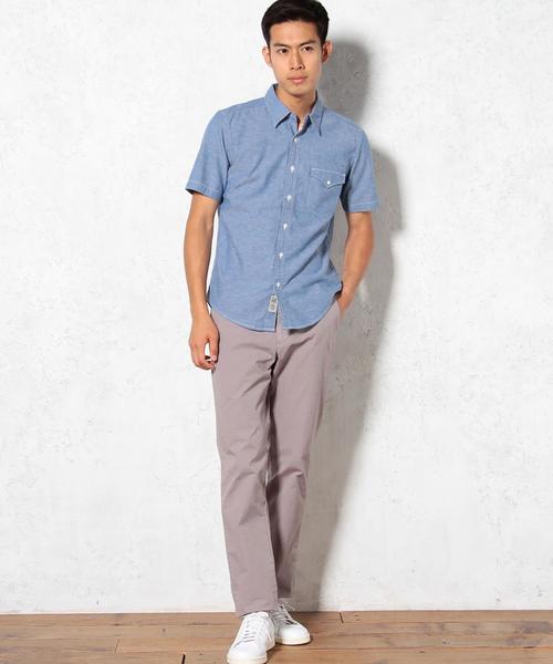 green label relaxing(グリーンレーベルリラクシング)の「KAPOC/CHAMB REG S/S シャツ◆(シャツ/ブラウス・メンズ・ブラック/ロイヤルブルー・X-LARGE/LARGE/MEDIUM/SMALL)」の13枚目の写真