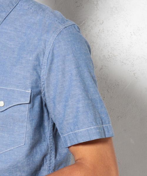 green label relaxing(グリーンレーベルリラクシング)の「KAPOC/CHAMB REG S/S シャツ◆(シャツ/ブラウス・メンズ・ブラック/ロイヤルブルー・X-LARGE/LARGE/MEDIUM/SMALL)」の5枚目の写真