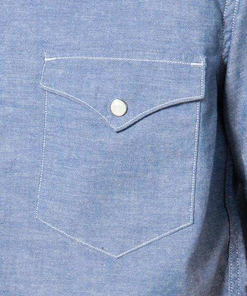 green label relaxing(グリーンレーベルリラクシング)の「KAPOC/CHAMB REG S/S シャツ◆(シャツ/ブラウス・メンズ・ブラック/ロイヤルブルー・X-LARGE/LARGE/MEDIUM/SMALL)」の7枚目の写真