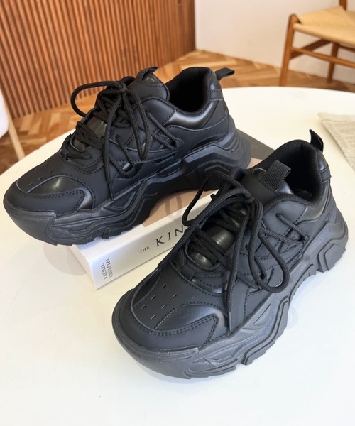 moment+（モーメントプラス）の「厚底ダッドスニーカー（スニーカー・レディース・アイボリー/ブラック・LL/L/M/S）」の19枚目の写真