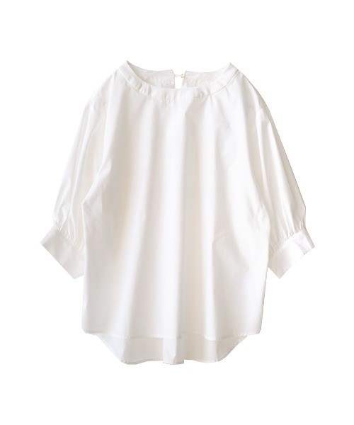e-zakkamania stores(イーザッカマニアストアーズ)の「ボリュームスリーブ ラウンドヘムブラウス(シャツ/ブラウス・レディース・ストライプ/オフホワイト/ブラック×ホワイト・フリー)」の16枚目の写真