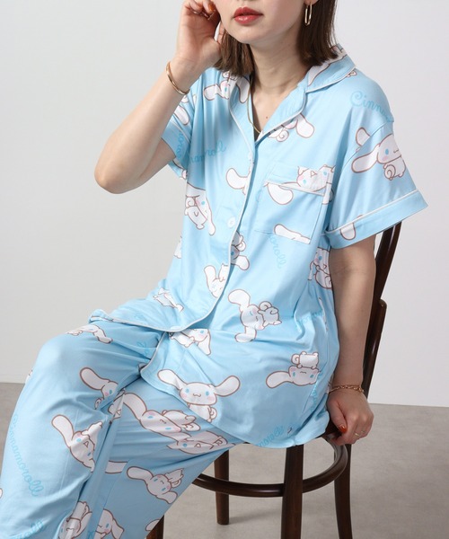 sanrio（サンリオ）の「sanrio ルームウェア セットアップ（ルームウェア/パジャマ・レディース・ネイビー/杢グレー/サックスブルー/ライトピンク/ライトパープル・M/L）」の7枚目の写真