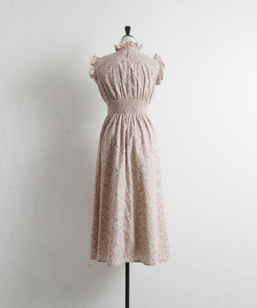 tocco closet（トッコ　クローゼット）の「フリル＆リボン付きコットンフラワー×リトルストロベリーウエストシャーリングワンピース（ワンピース・レディース・ラベンダー/ピンク・M）」の21枚目の写真