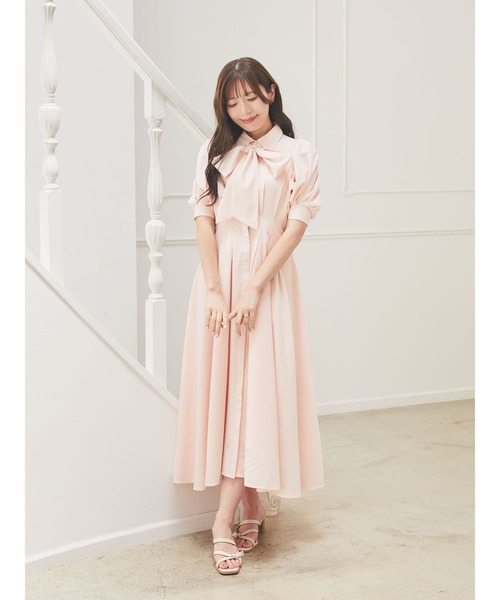 Areeam（アリーム）の「リボン付きウエストタックワンピース