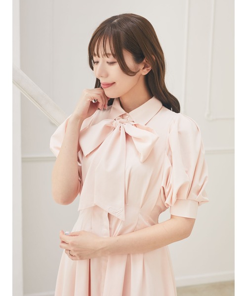 Areeam（アリーム）の「リボン付きウエストタックワンピース