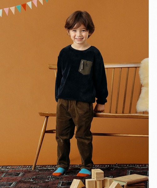 B:MING by BEAMS(ビーミングバイビームス)の「B:MING by BEAMS / ポケット付き ボア フリース プルオーバー(90~140cm)(スウェット・キッズ・ダークネイビー/アイボリー/パープル・90/100/110/120/130/140)」の19枚目の写真