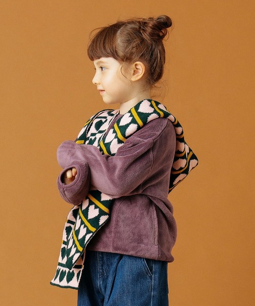 B:MING by BEAMS(ビーミングバイビームス)の「B:MING by BEAMS / ポケット付き ボア フリース プルオーバー(90~140cm)(スウェット・キッズ・ダークネイビー/アイボリー/パープル・90/100/110/120/130/140)」の4枚目の写真