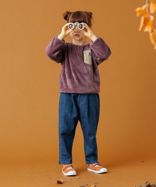 B:MING by BEAMS(ビーミングバイビームス)の「B:MING by BEAMS / ポケット付き ボア フリース プルオーバー(90~140cm)(スウェット・キッズ・ダークネイビー/アイボリー/パープル・90/100/110/120/130/140)」の10枚目の写真