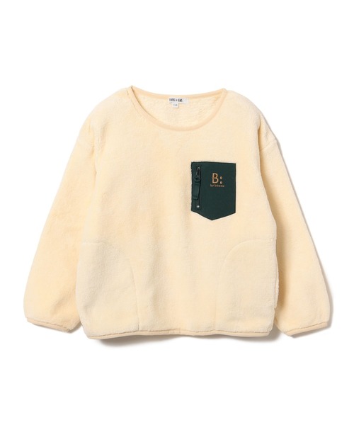 B:MING by BEAMS(ビーミングバイビームス)の「B:MING by BEAMS / ポケット付き ボア フリース プルオーバー(90~140cm)(スウェット・キッズ・ダークネイビー/アイボリー/パープル・90/100/110/120/130/140)」の7枚目の写真
