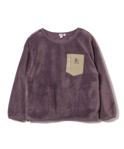B:MING by BEAMS(ビーミングバイビームス)の「B:MING by BEAMS / ポケット付き ボア フリース プルオーバー(90~140cm)(スウェット・キッズ・ダークネイビー/アイボリー/パープル・90/100/110/120/130/140)」の5枚目の写真