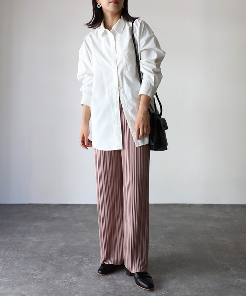 Riberry（リベリー）の「セルフカット プリーツイージーパンツ（その他パンツ・レディース・ブラック/カーキ/グレイッシュベージュ・MEDIUM）」の7枚目の写真