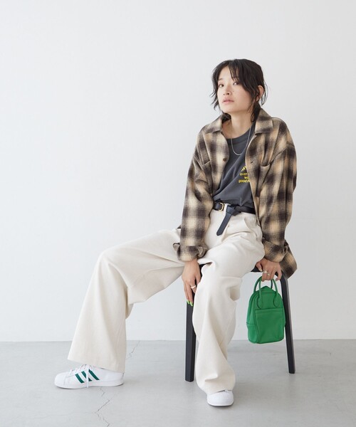 FREAK'S STORE（フリークスストア）の「限定展開　PENNEYS×FREAK'S STORE/ぺニーズ　別注 タックワイド ワークパンツ（その他パンツ・レディース・オレンジ/オリーブ/ベージュ/ナチュラル/ブラック/ネイビー・MEDIUM/SMALL）」の14枚目の写真