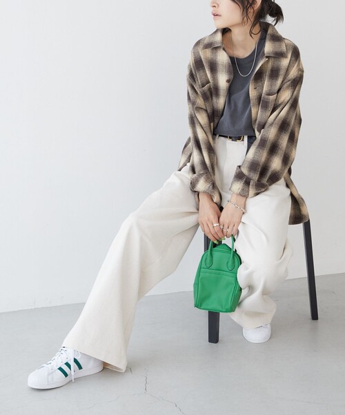 FREAK'S STORE（フリークスストア）の「限定展開　PENNEYS×FREAK'S STORE/ぺニーズ　別注 タックワイド ワークパンツ（その他パンツ・レディース・オレンジ/オリーブ/ベージュ/ナチュラル/ブラック/ネイビー・MEDIUM/SMALL）」の16枚目の写真