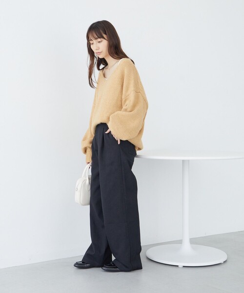 FREAK'S STORE（フリークスストア）の「限定展開　PENNEYS×FREAK'S STORE/ぺニーズ　別注 タックワイド ワークパンツ（その他パンツ・レディース・オレンジ/オリーブ/ベージュ/ナチュラル/ブラック/ネイビー・MEDIUM/SMALL）」の20枚目の写真