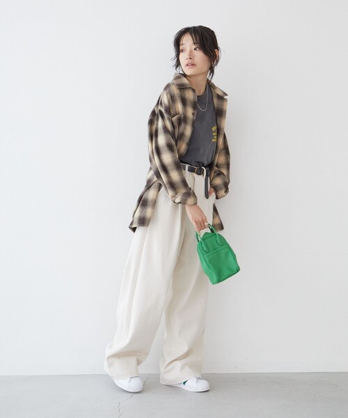 FREAK'S STORE（フリークスストア）の「限定展開　PENNEYS×FREAK'S STORE/ぺニーズ　別注 タックワイド ワークパンツ（その他パンツ・レディース・オレンジ/オリーブ/ベージュ/ナチュラル/ブラック/ネイビー・MEDIUM/SMALL）」の17枚目の写真