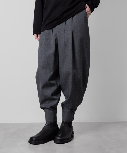 ato（アトウ）の「HARUTO WOOL CUFFS PANTS（その他パンツ・メンズ・チャコールグレー/ブラック・46/44/48）」の8枚目の写真