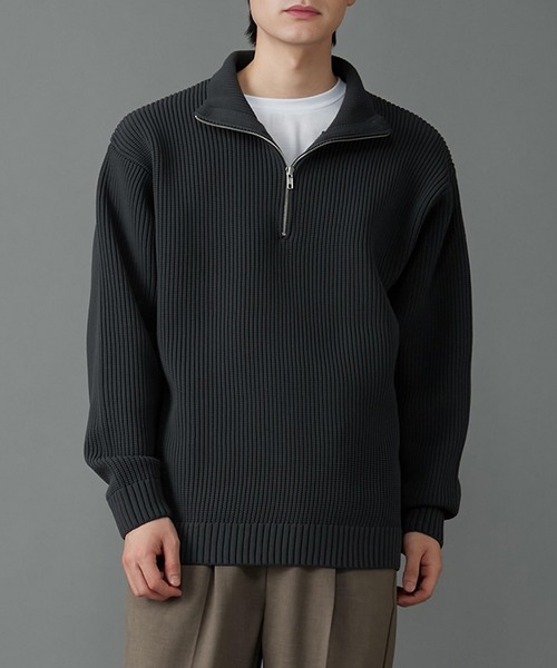 ANPAS（アンパス）の「Half Zip Knit/別注 オーバーサイズ ハーフ  