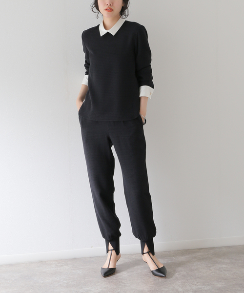 リングツイードバイカラーブラウス（シャツ/ブラウス）｜VERMEIL par